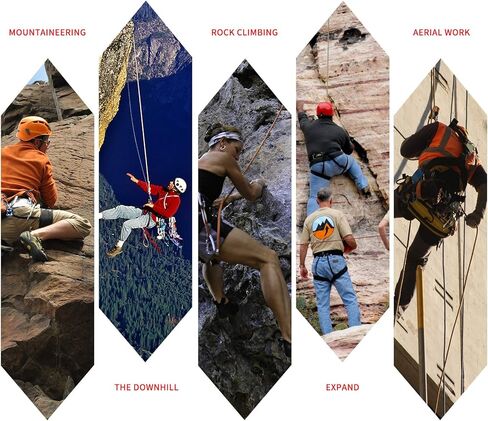 رافعة حماية من السقوط من Rope Grab Ascender تناسب 0.55 إلى 0.63 بوصة (14 إلى 16 مم) للتسلق الهزاز وشجرة التسلق وتسلق الجبال ومعدات تسلق الجبال in Kuwait