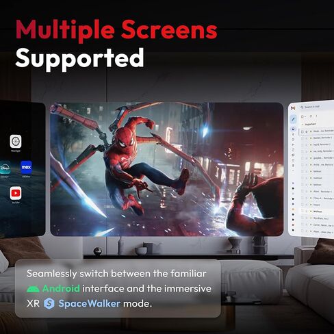 VITURE Pro، الشريك الرسمي لـ PSPlay، شاشات متعددة/3DoF/متابعة سلسة/وضع محيطي، مشغل ثلاثي الأبعاد، مساعد الذكاء الاصطناعي، حرية لاسلكية تقريبًا للألعاب والبث، 12 جيجابايت + 256 جيجابايت in Kuwait