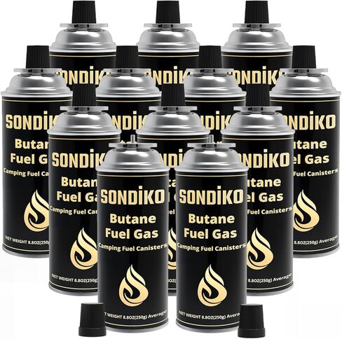 Sondiko Butane Gas, Premium Pure Refined Butane Gas, Butane Fuel Canister for Portable Camping Stove, Explosion Proof - RVR System in Saudi Arabia