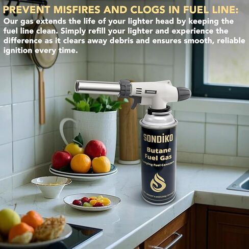 Sondiko Butane Gas, Premium Pure Refined Butane Gas, Butane Fuel Canister for Portable Camping Stove, Explosion Proof - RVR System in Saudi Arabia