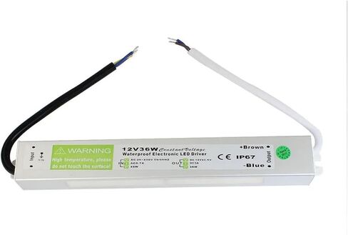 مشغل إمداد طاقة LED مقاوم للماء 12 فولت 36 وات من 120 إلى 12 فولت تيار مستمر لشريط LED والمزيد. in Kuwait