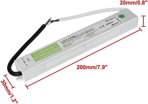 مشغل إمداد طاقة LED مقاوم للماء 12 فولت 36 وات من 120 إلى 12 فولت تيار مستمر لشريط LED والمزيد. in Kuwait