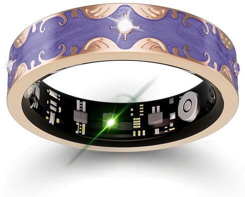 Diamond Smart Ring for Women, Fitness & Vital Signs Monitoring, Sleep Tracker, Remote Photography, No Subscription, Ladies Gift, iOS & Android(Silver,9#) in Saudi Arabia