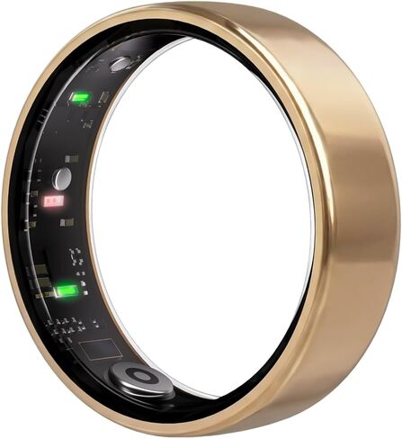 femometer Ring Air | Ultra-Thin Smart Ring | Sleep/Heart Rate/SpO2/Stress | Women's Health & Fertility Tracker with BBT Technology | Hot Flash Monitoring | Free Subscription - Size7 in Kuwait
