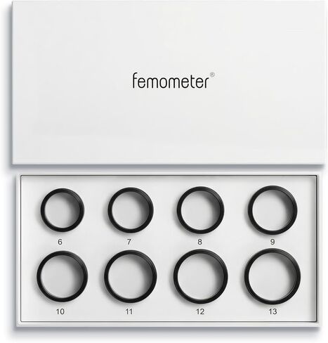 femometer Ring Air | Ultra-Thin Smart Ring | Sleep/Heart Rate/SpO2/Stress | Women's Health & Fertility Tracker with BBT Technology | Hot Flash Monitoring | Free Subscription - Size7 in Kuwait