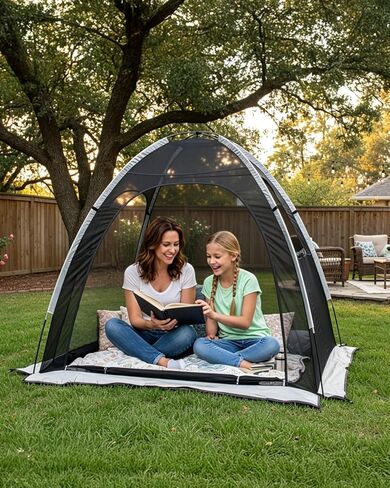 Abahub Screen House Tent for 1-2 Person, 5.9x4.3x5.2 ft, Portable Screen Room Gazebo, Manual Setup Mosquito Tent Canopy, Camping Backyard Patio, Breathable High-Density Mesh, Full Enclosure Protection in Saudi Arabia