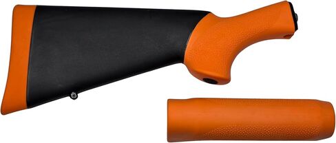 Hogue OverMolded Rubber Shotgun Stock and Forend for Remington 870 12 Gauge, Less Lethal Orange - 08742 in Saudi Arabia