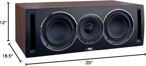 ELAC Uni-Fi Reference 3-Way 5-1/4" مكبر صوت مركزي - لون الجوز مع حاجز أمامي أسود للمسرح المنزلي in Kuwait