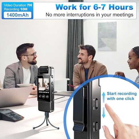 4k Mini Body Camera with Audio and Video Recording, 128GB Wearable Camera with 180° Rotating Lens, Chest Camera with Night Vision & 6-Hour Battery Life for Travel, Cycling, Work Security in Saudi Arabia