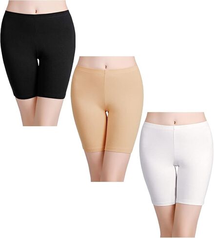 wirarpa Women's Anti Chafing Cotton Underwear Boy Shorts Long Leg Boyshorts Panties 3 Pack in Kuwait