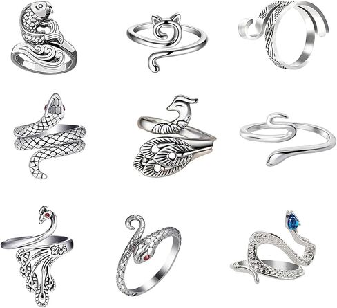 9 Pcs Crochet Ring - Adjustable Crochet Tension Ring Finger Yarn Guide Knitting Tension Rings for Crocheting Companion Ring for Women in Saudi Arabia
