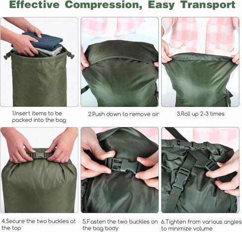 Sleeping Bag Compression Sack, Waterproof Sleeping Bag Stuff Sack Portable Space Saving Compression Storage Bags Storage Sack for Backpacking Camping Hiking in Saudi Arabia