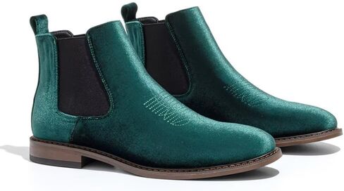 Men's Chelsea Boots Suede Ankle Boots - Comfortable Slip-On Dress Boots for Casual & Work in Saudi Arabia