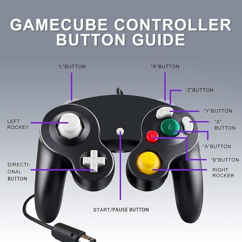 Burcica 4PCS Controllers for Gamecube, with 4 Extension Cables and 4-Port USB Adapter for Switch PC Wii U Console in Saudi Arabia