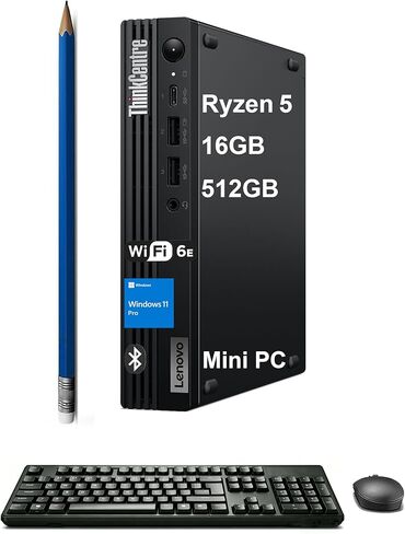 Lenovo ThinkCentre M75q Gen 5 Tiny Business Desktop (AMD Ryzen 5 8500GE (> Intel i7-12700T), 16GB DDR5, 512GB SSD, Radeon 740M Graphics) MFF, Mini PC, DisplayPort, HDMI, Ethernet, Wi-Fi 6E, Win 11 Pro in Saudi Arabia