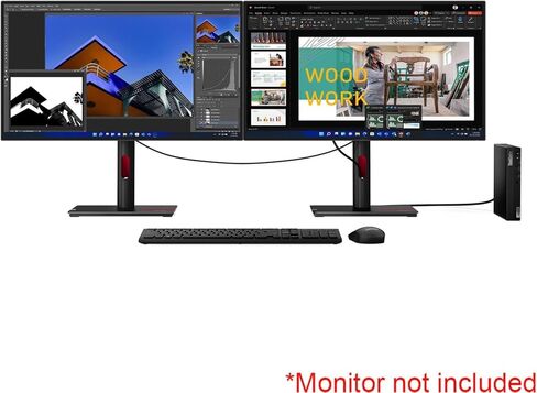 Lenovo ThinkCentre M75q Gen 5 Tiny Business Desktop (AMD Ryzen 5 8500GE (> Intel i7-12700T), 16GB DDR5, 512GB SSD, Radeon 740M Graphics) MFF, Mini PC, DisplayPort, HDMI, Ethernet, Wi-Fi 6E, Win 11 Pro in Saudi Arabia