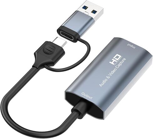 USB 3.0 HDMI Video Capture Card 1080P 60FPS Capture Device with USB C for PC Mac Tablet Camera in Saudi Arabia
