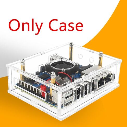 غلاف شفاف من الأكريليك مزود بمروحة تبريد لجهاز Orange Pi 5 Plus in Saudi Arabia