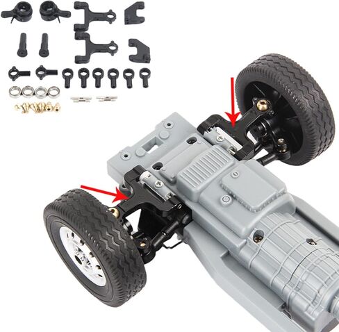 Alloy Upgrade Upper Lower Swing Arm Steering Cup Kit for WPL D12 D42 1/10 RC Car in Saudi Arabia