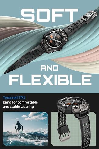 SUPCASE for Samsung Galaxy Watch 8 Classic 46mm Case with Band (Unicorn Beetle Ore), [2 Pack Screen Protector] Rugged Protective Cover with Adjustable Strap Band, Black in Saudi Arabia