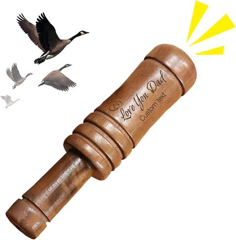 Personalized Duck Call for Hunters – Custom Engraved Solid Wooden Duck, Father's Day for Dads and Grandfathers in Saudi Arabia