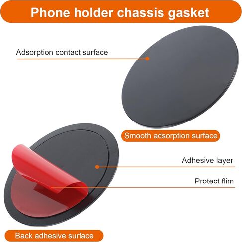 Molain 8Pcs Dashboard Pad Mounting Disk for Suction Cup Phone Mount, 2.75" Round Double-Sided Pads Ultra Sticky Heat-Resistant Replacement Disc for Car Dashboard Phone Holder GPS Holder Suction Mount in Saudi Arabia