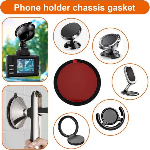 Molain 8Pcs Dashboard Pad Mounting Disk for Suction Cup Phone Mount, 2.75" Round Double-Sided Pads Ultra Sticky Heat-Resistant Replacement Disc for Car Dashboard Phone Holder GPS Holder Suction Mount in Saudi Arabia