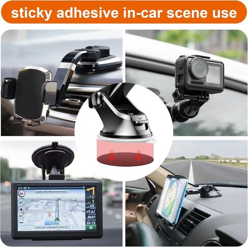 Molain 8Pcs Dashboard Pad Mounting Disk for Suction Cup Phone Mount, 2.75" Round Double-Sided Pads Ultra Sticky Heat-Resistant Replacement Disc for Car Dashboard Phone Holder GPS Holder Suction Mount in Saudi Arabia