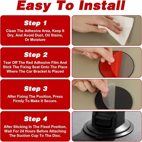 4 PCS Dashboard Pad for Suction Phone Mount, 3.23" Ultra Sticky Heat-Resistant Replacement Disc for Car Dashboard, Universal Car Dashboards Phone Holder in Saudi Arabia