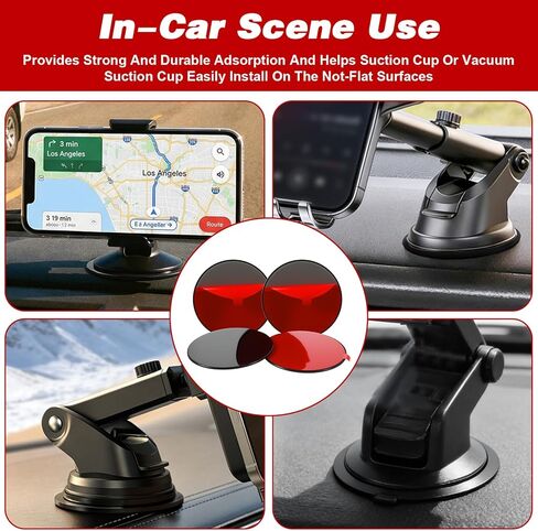 4 PCS Dashboard Pad for Suction Phone Mount, 3.23" Ultra Sticky Heat-Resistant Replacement Disc for Car Dashboard, Universal Car Dashboards Phone Holder in Saudi Arabia