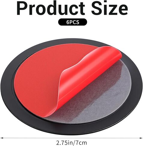 6 PCS Dashboard Pad, Mounting Disk for Suction Cup Adhesive Sticky Pad for Car Dashboard Ultra Sticky Heat-Resistant Replacement Disc for Dash Windshield Holder, Camera GPS, Car Phone (Diameter,7cm) in Saudi Arabia