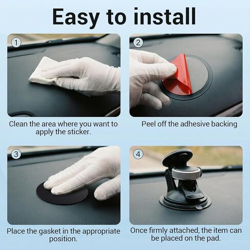 6 PCS Dashboard Pad, Mounting Disk for Suction Cup Adhesive Sticky Pad for Car Dashboard Ultra Sticky Heat-Resistant Replacement Disc for Dash Windshield Holder, Camera GPS, Car Phone (Diameter,7cm) in Saudi Arabia