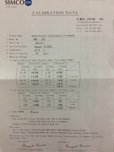 جهاز قياس المجال الكهروستاتيكي المحمول باليد FMX-003 جهاز اختبار الكهرباء الساكنة SIMCO in Kuwait