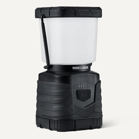 Amazon Basics Camping Essentials Lantern, 360-Degree 1000 Lumen LED, Adjustable Dimmable with 4 Lighting Modes, Water Resistant IPX4, Black (Batteries Not Included) in Saudi Arabia