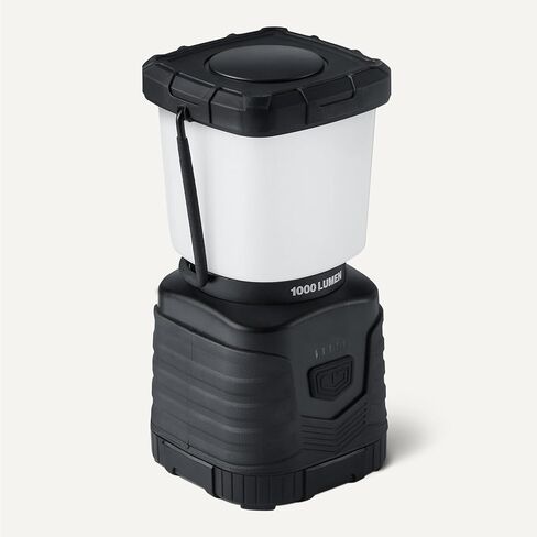Amazon Basics Camping Essentials Lantern, 360-Degree 1000 Lumen LED, Adjustable Dimmable with 4 Lighting Modes, Water Resistant IPX4, Black (Batteries Not Included) in Saudi Arabia