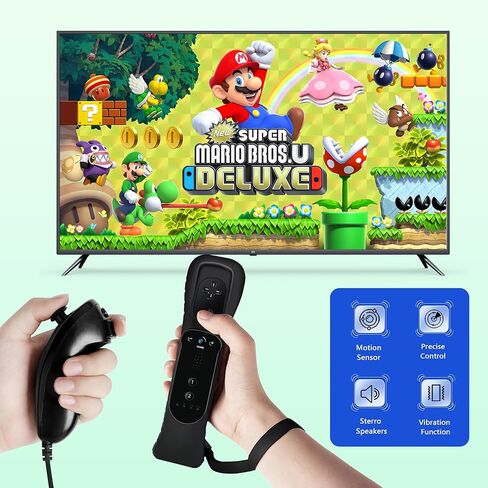2 PCS Wii Motion Plus Adapter with Silicon Case, Motion Plus Adaptor for Nintendo Wii Remote Controller (Black) in Saudi Arabia