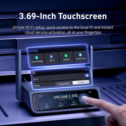 GL.iNet Comet 5G (GL-RM10RC) Remote 5G KVM with Failover, 4K@30FPS HDMI Passthrough, Wi-Fi 6 & Ethernet, 3.69" Touchscreen, 64GB eMMC, Tailscale Remote Access for Disaster Recovery, IT Professional in Saudi Arabia