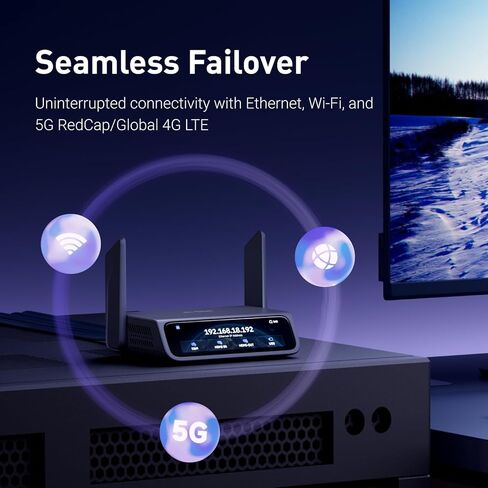 GL.iNet Comet 5G (GL-RM10RC) Remote 5G KVM with Failover, 4K@30FPS HDMI Passthrough, Wi-Fi 6 & Ethernet, 3.69" Touchscreen, 64GB eMMC, Tailscale Remote Access for Disaster Recovery, IT Professional in Saudi Arabia