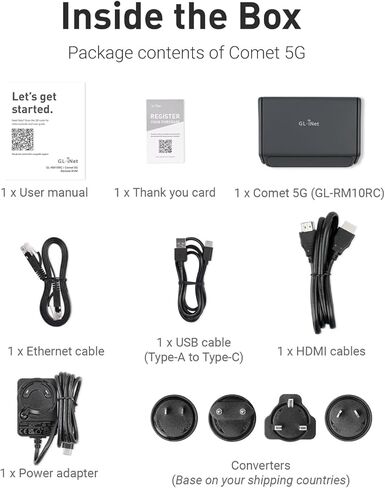GL.iNet Comet 5G (GL-RM10RC) Remote 5G KVM with Failover, 4K@30FPS HDMI Passthrough, Wi-Fi 6 & Ethernet, 3.69" Touchscreen, 64GB eMMC, Tailscale Remote Access for Disaster Recovery, IT Professional in Saudi Arabia