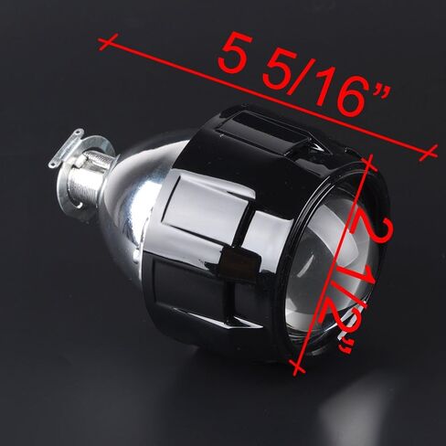 Astra Depot Pair of 2.5" Bi Xenon Projector Retrofit Front Car Light Lens Angel Eyes H1 H4 DIY Kit in Saudi Arabia