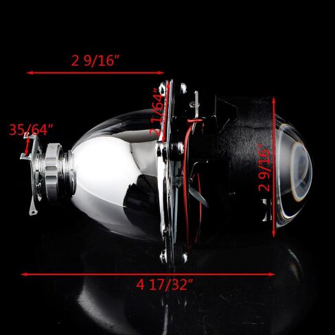 Astra Depot Pair of 2.5" Bi Xenon Projector Retrofit Front Car Light Lens Angel Eyes H1 H4 DIY Kit in Saudi Arabia