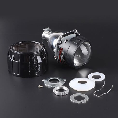 Astra Depot Pair of 2.5" Bi Xenon Projector Retrofit Front Car Light Lens Angel Eyes H1 H4 DIY Kit in Saudi Arabia