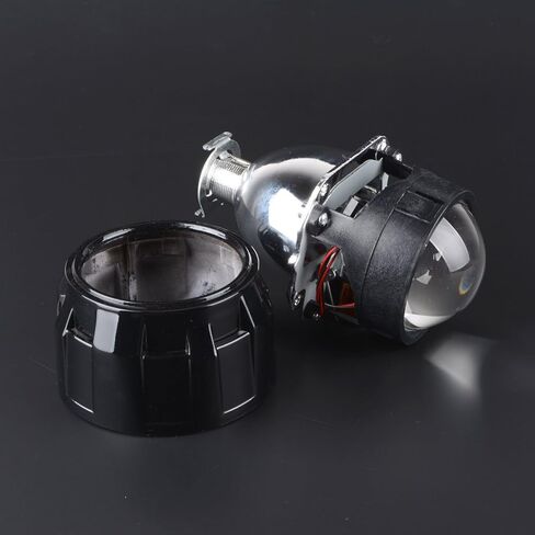 Astra Depot Pair of 2.5" Bi Xenon Projector Retrofit Front Car Light Lens Angel Eyes H1 H4 DIY Kit in Saudi Arabia