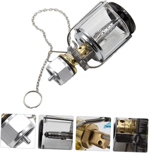YARNOW Camping Lamp Gas Powered Light with Protective Covers and Storage Box Portable Outdoor Gas Lantern for Hiking and Tent Illumination in Saudi Arabia