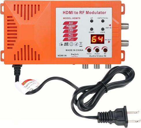 HDMI to RF Modulator, CVBS RCA to Coaxial Adapter, VHF UHF AV HDMI to RF Coaxial Converter with ANT & Channel Switch for TV PAL NTSC Format PS2 PS4 NS Xbox Game Consoles Fire Stick Cube Roku DVR in Saudi Arabia