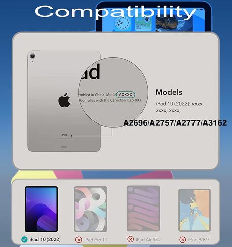 لجهاز iPad الجيل العاشر (10 Gen 2022) /A16 (2025) مجموعة استبدال إصلاح الشاشة A2696 A2757 A2777 A3162 |A3354 A3355 A3356 10.9 بوصة زجاج لمس رقمي، واقي، لاصق، أدوات DIY (بدون LCD) in Kuwait
