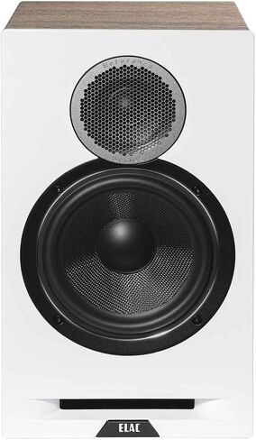 ELAC DBR62-W - مكبرات صوت على رف الكتب مقاس 6.5 بوصة - باللون الأبيض، زوج، DCR52-W - مكبر صوت مركزي مقاس 5.25 بوصة - باللون الأبيض PS250-BK - مضخم صوت Varro Premium مقاس 10 بوصات بقدرة 250 وات مع in Kuwait