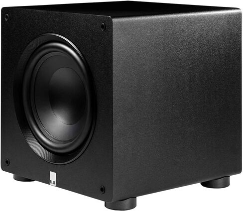 ELAC DBR62-BK - مكبرات صوت على رف الكتب مقاس 6.5 بوصة - باللون الأسود، زوج PS350-BK - مضخم صوت Varro Premium مقاس 12 بوصة بقدرة 350 وات مع تقنية EQ التلقائي in Kuwait
