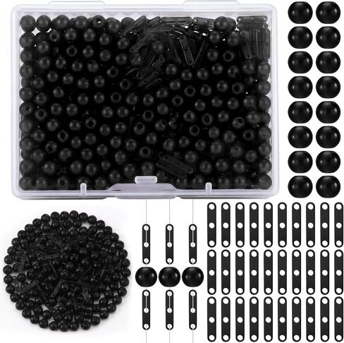 Soulchen Fishing Bobber Stops and Beads Set - Three Hole - 50 Stops and 100 Beads, Smooth Casting & Adjustable Depth Control for Slip Float Casting Fishing in Saudi Arabia