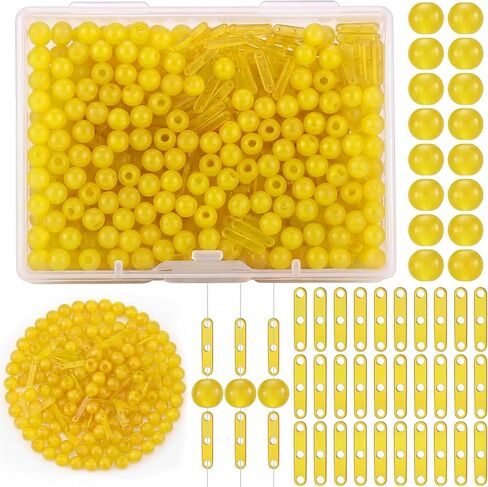 Soulchen Fishing Bobber Stops and Beads Set - Three Hole - 50 Stops and 100 Beads, Smooth Casting & Adjustable Depth Control for Slip Float Casting Fishing in Saudi Arabia